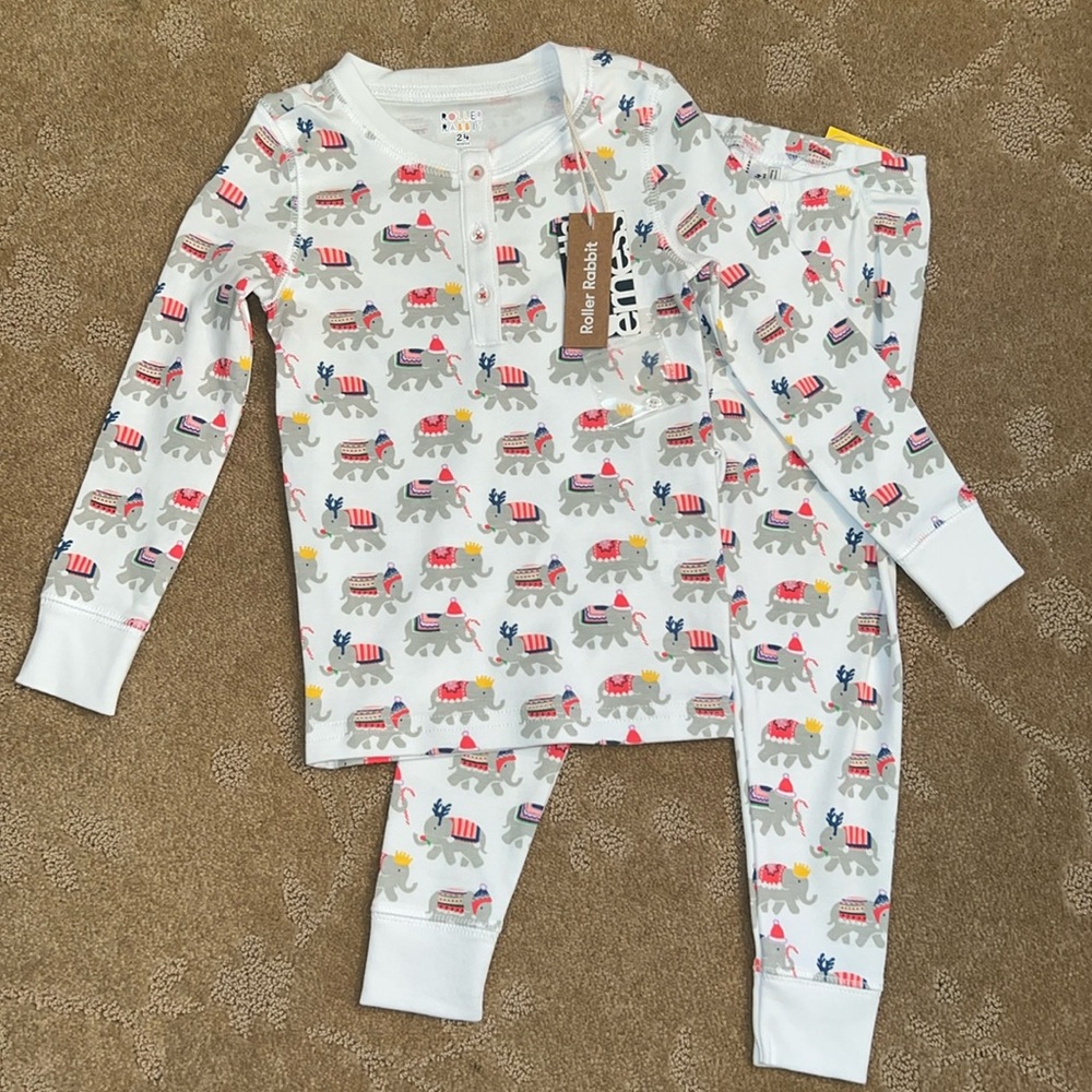 Roller Rabbit Pajama Set, Sz 24 Months